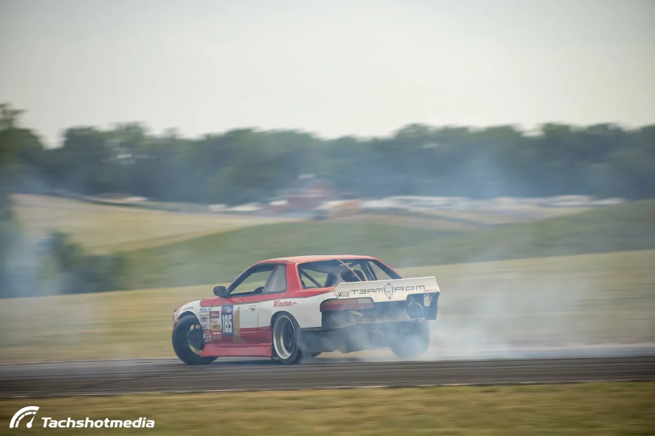 TEAM RPM drift car in smoke at VIR
