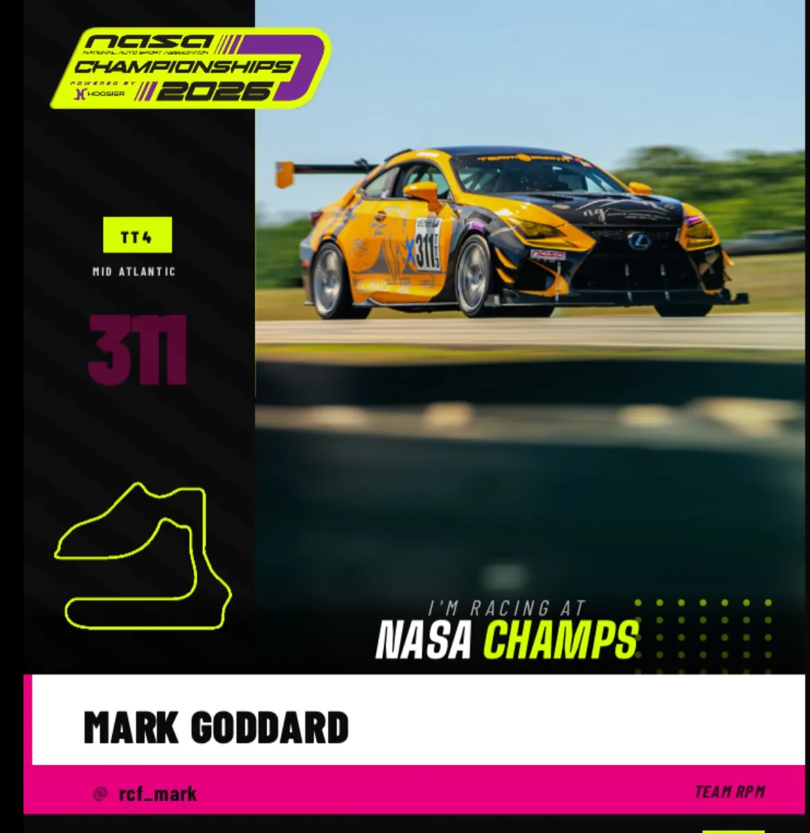 Mark Goddard - #311 Lexus RC F