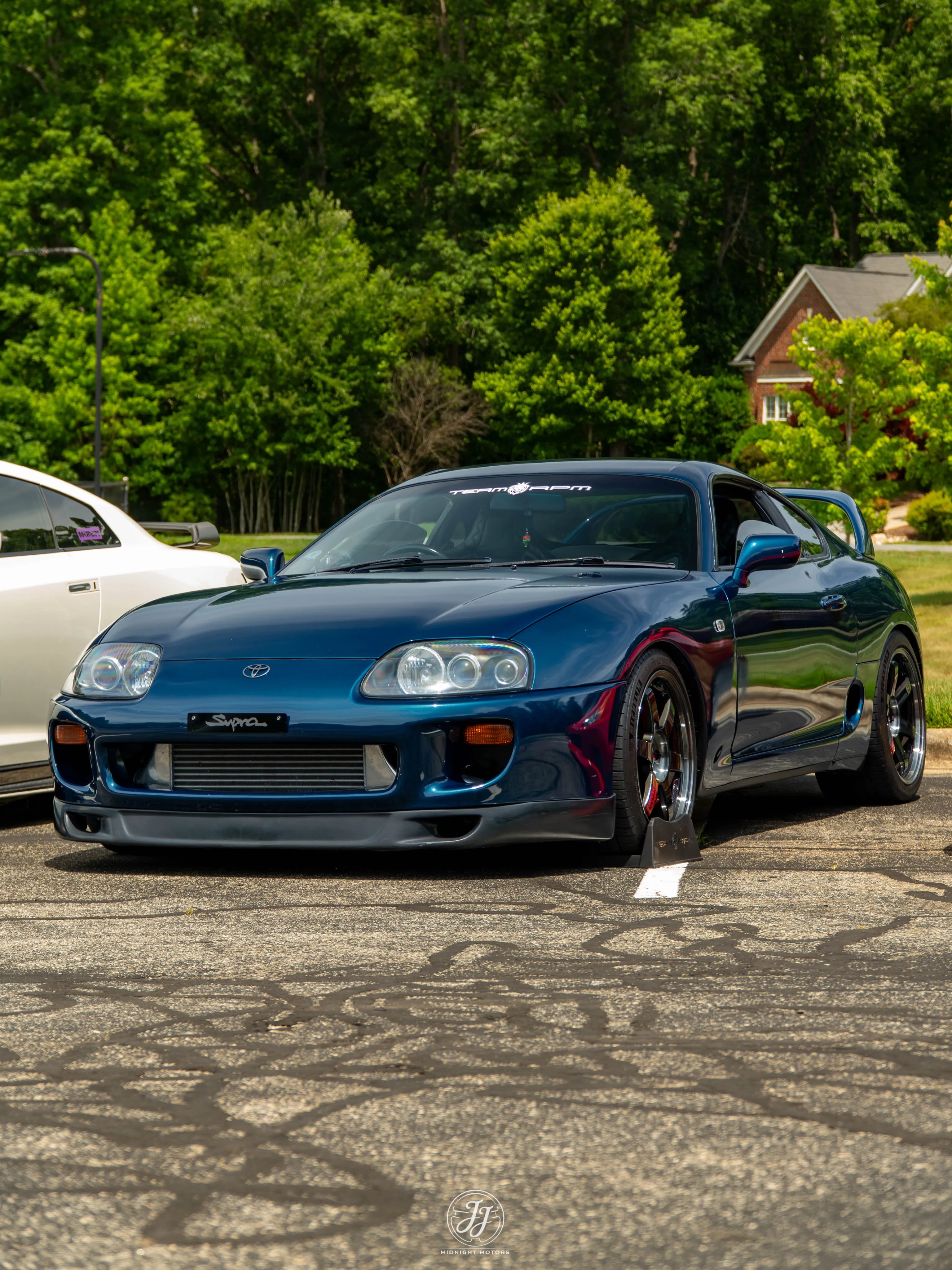 Blue Toyota Supra MK4 at a meet