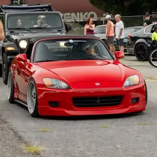 Red Honda S2000 photographed for TEAM RPM
